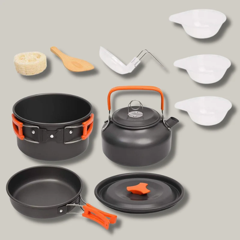 Kit Cuisine Camping Portable | Ustensiles Compacts et Robustes