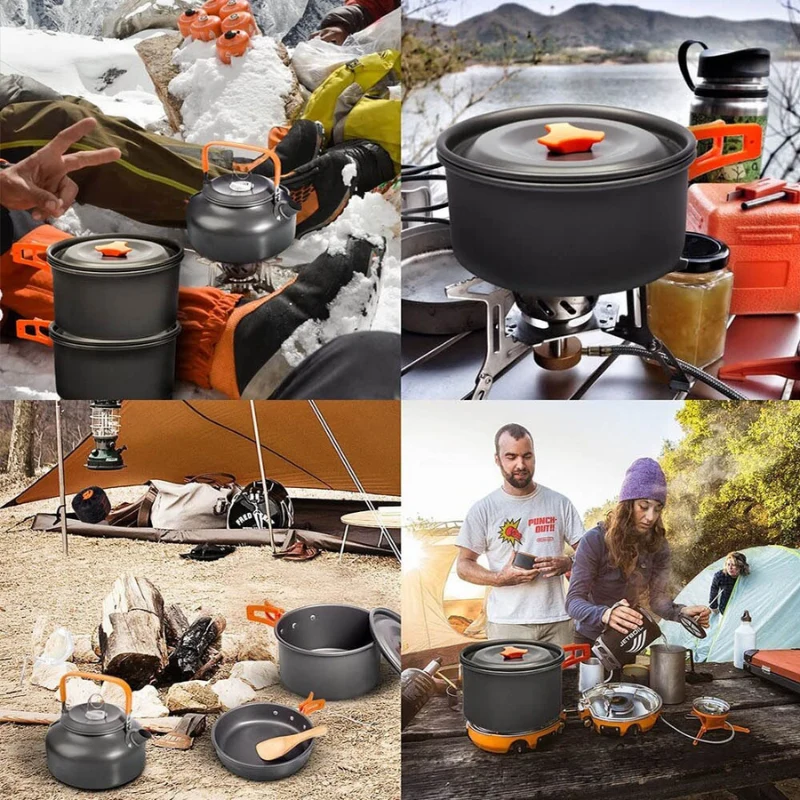 Kit Cuisine Camping Portable | Ustensiles Compacts et Robustes