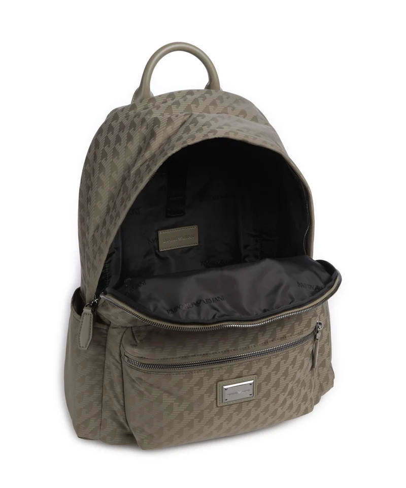 Emporio Armani Eagle All Over Sac à dos stone gray