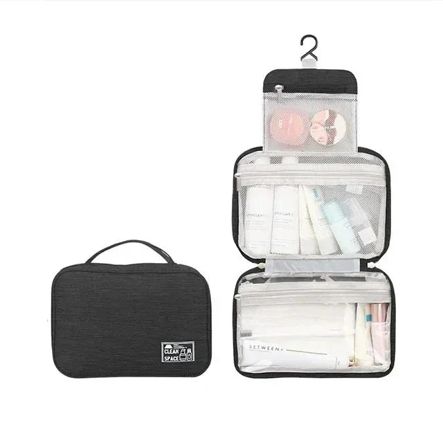 Grande Trousse de Toilette Suspendue | Crochet et Compartiments Multiples