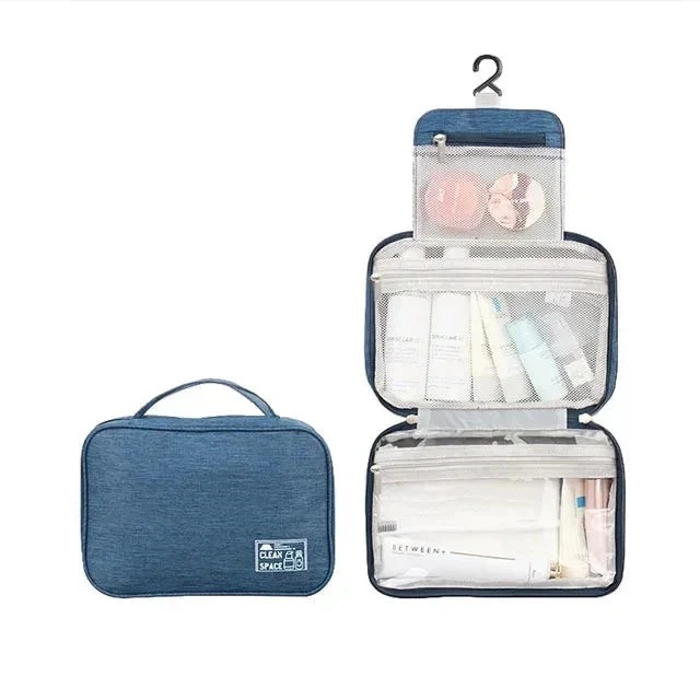 Grande Trousse de Toilette Suspendue | Crochet et Compartiments Multiples