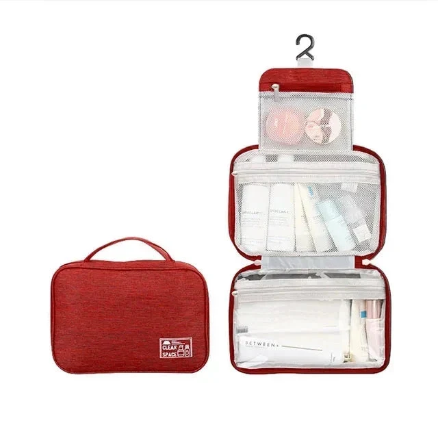 Grande Trousse de Toilette Suspendue | Crochet et Compartiments Multiples