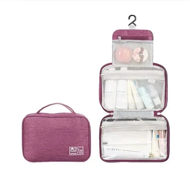 Grande Trousse de Toilette Suspendue | Crochet et Compartiments Multiples