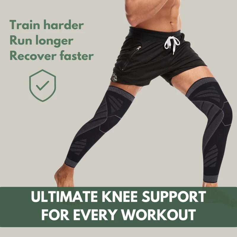 Genouillère de Compression Sportive | Compression Intégrale Cuisse-Cheville