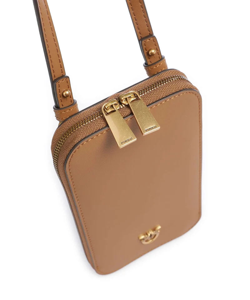 Pinko Pochette telephone marrone/caramella/antique gold