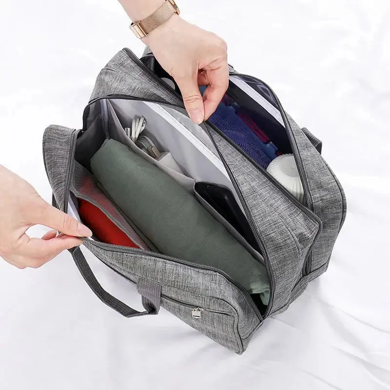 Sac de Toilette Voyage Avion | Nylon Étanche Multi-Compartiments