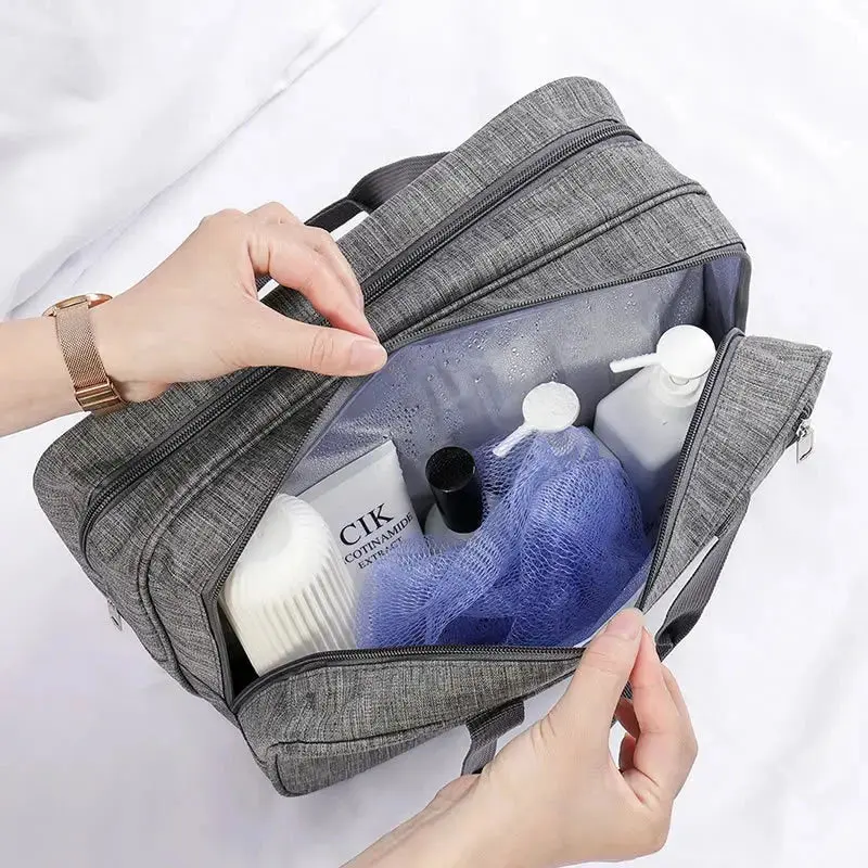 Sac de Toilette Voyage Avion | Nylon Étanche Multi-Compartiments