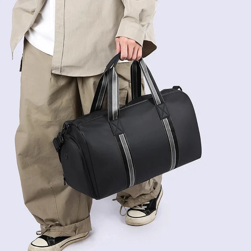 Sac de Sport Homme Polochon | Nylon Imperméable et Poches Multiples