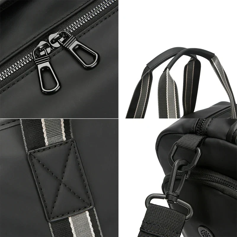 Sac de Sport Homme Polochon | Nylon Imperméable et Poches Multiples