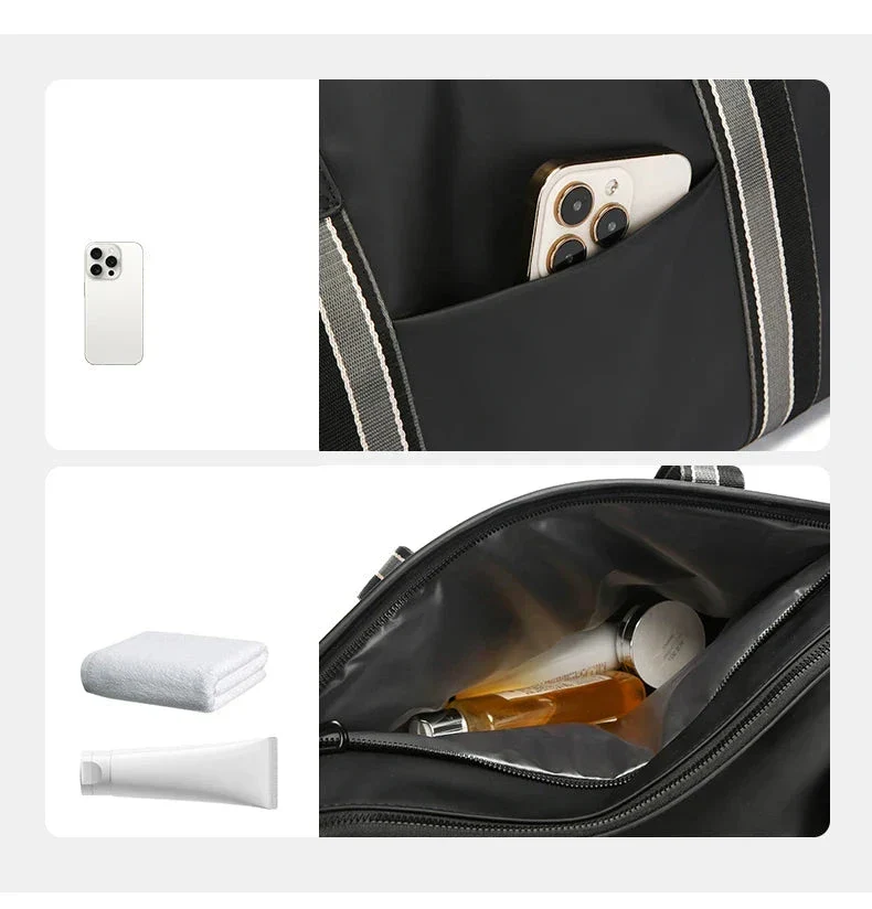 Sac de Sport Homme Polochon | Nylon Imperméable et Poches Multiples