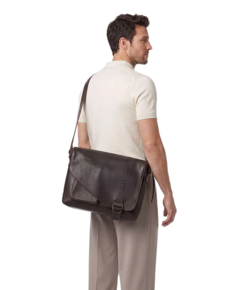 Aunts & Uncles Heritage Medium Judd Sac messager dark brown