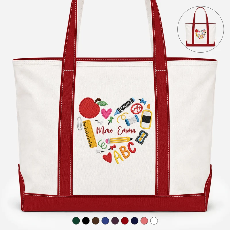 Cadeau Professeur Et Maîtresse - Tote Bag En Toile Personnalisable