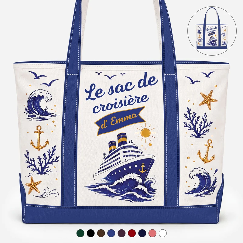 Le Sac De Croisière - Sac Cabas En Toile Personnalisé Pour Voyage En Été
