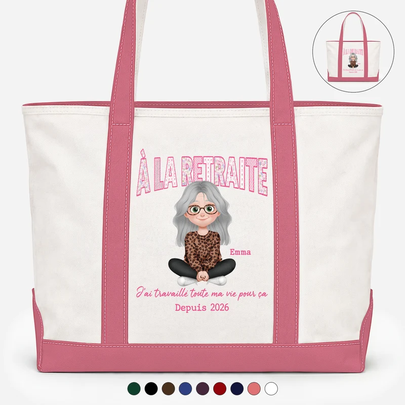 J’ai Travaillé Toute Ma Vie Pour Ça - Tote Bag En Toile Personnalisé Retraite