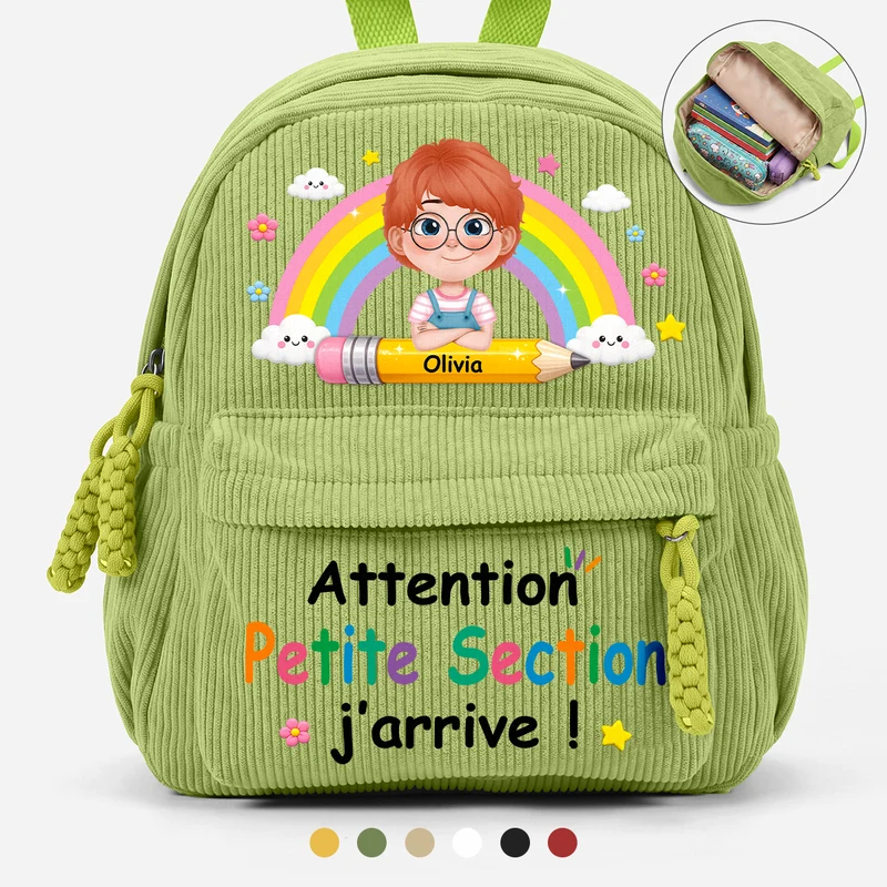 Attention - Sac À Dos Enfant Personnalisé Pour La Rentrée