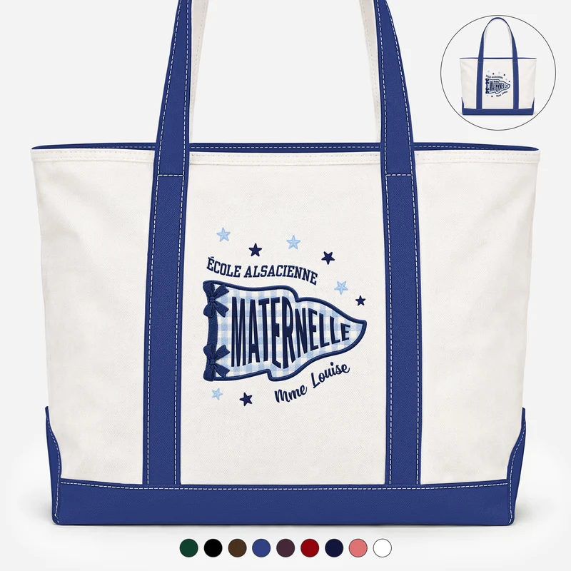 Cadeau Pour Professeur Et Maîtresse - Sac Cabas En Toile Personnalisé