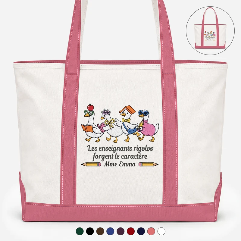 Les Enseignants Rigolos Forgent Le Caractère - Sac Cabas En Toile Personnalisé