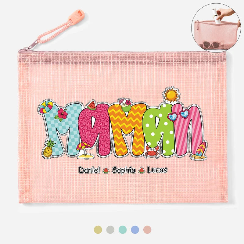 Cadeau Maman Mamie - Sac De Piscine Personnalisé Avec Prénom