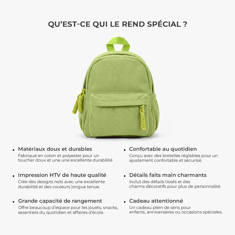Cadeau Enfant Avec Prénom - Sac À Dos Maternelle Personnalisé
