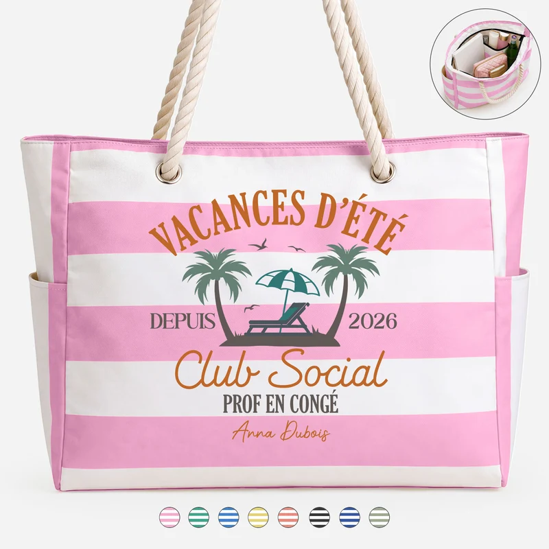 Vacances D’été De Prof - Sac De Plage Personnalisable