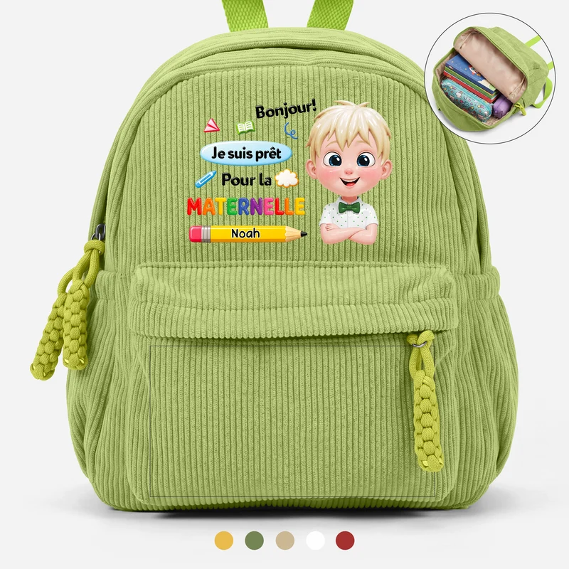 [Effet d'Impression 3D] Je Suis Prêt Pour La Maternelle - Sac À Dos Personnalisé Enfant