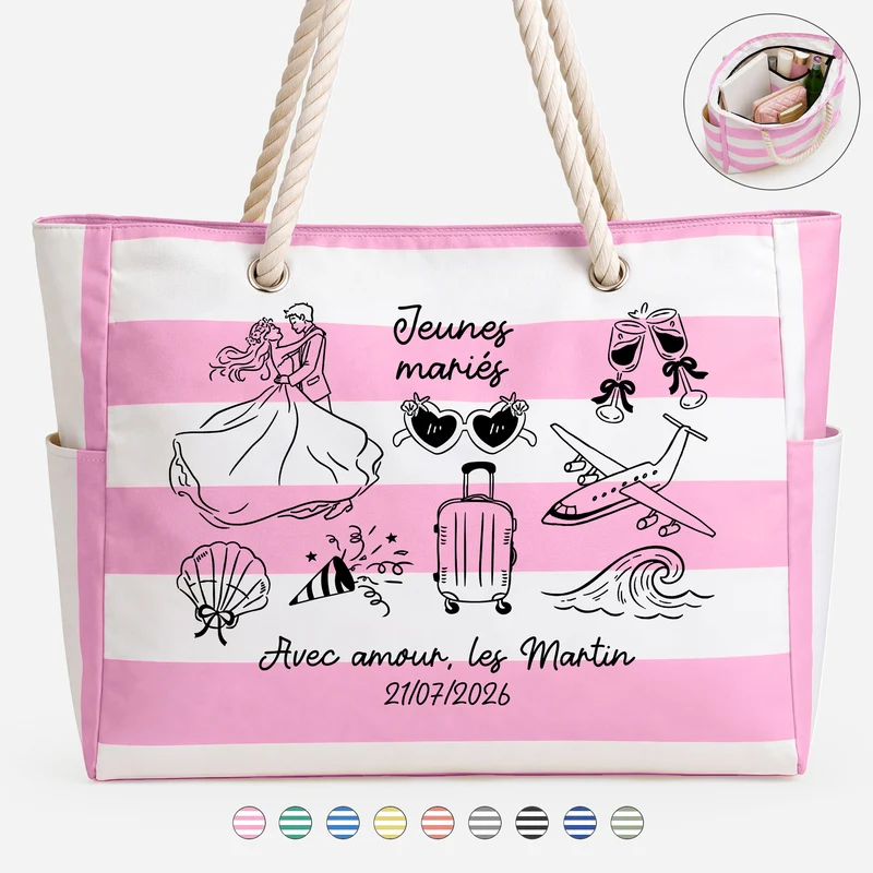 Jeunes Mariés - Sac De Plage Personnalisable Couple