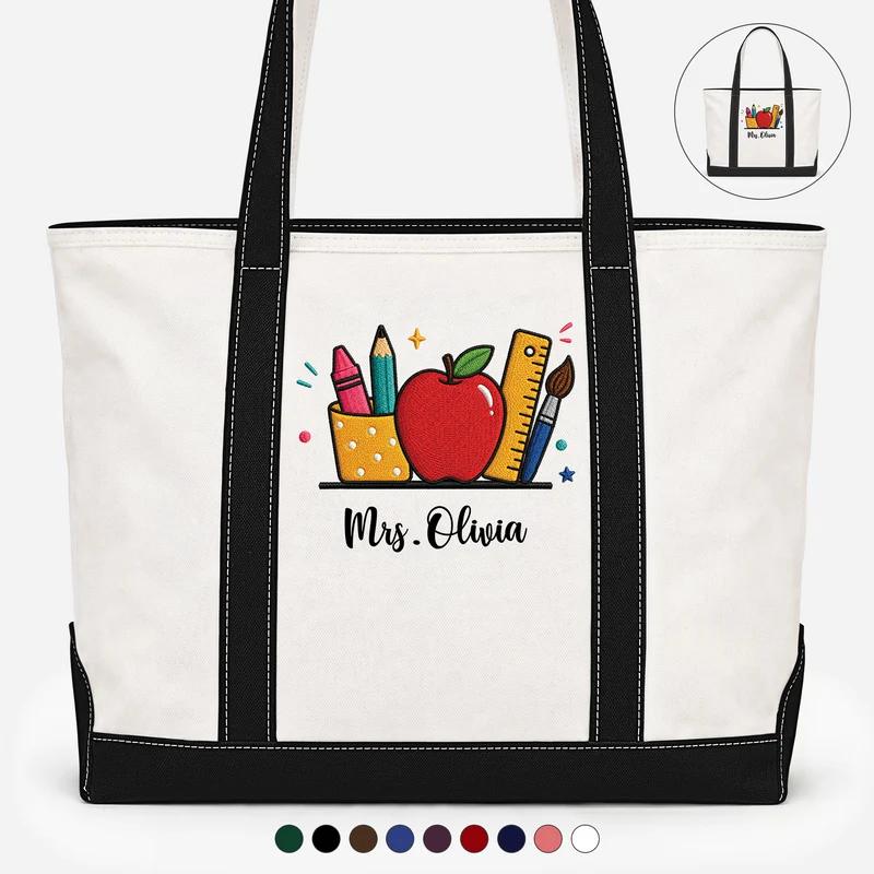 [Effet d'Impression 3D] Cadeau Pour Maîtresse Et Prof - Tote Bag En Toile Personnalisé
