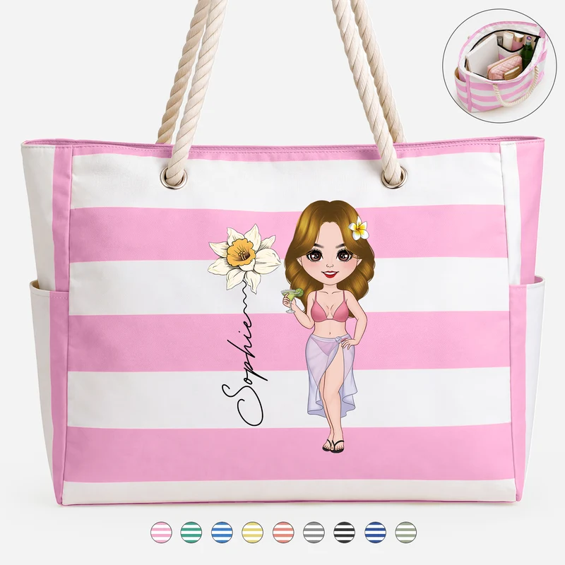 Cadeau Été Pour Femme - Sac De Plage Personnalisable