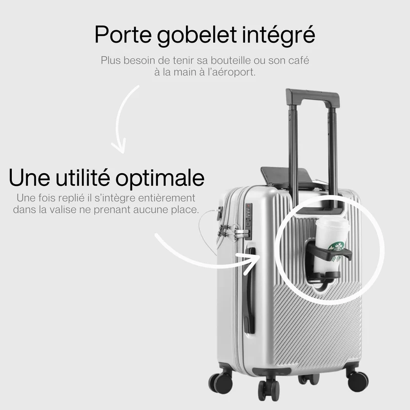 Valise de Voyage Robuste | Composite Tricouche Port Usb