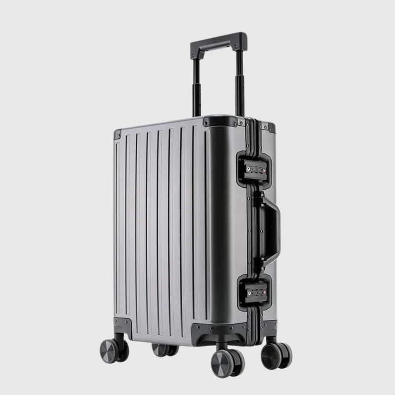 Valise de Voyage Rigide Aluminium | Sécurité Tsa, Roues Pivotantes