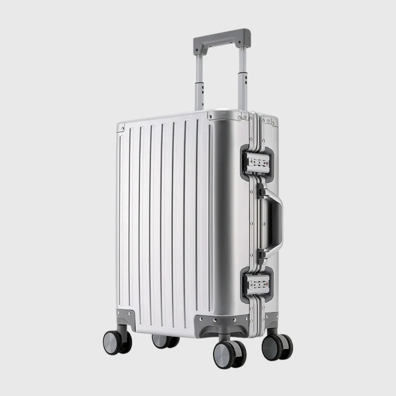 Valise de Voyage Rigide Aluminium | Sécurité Tsa, Roues Pivotantes