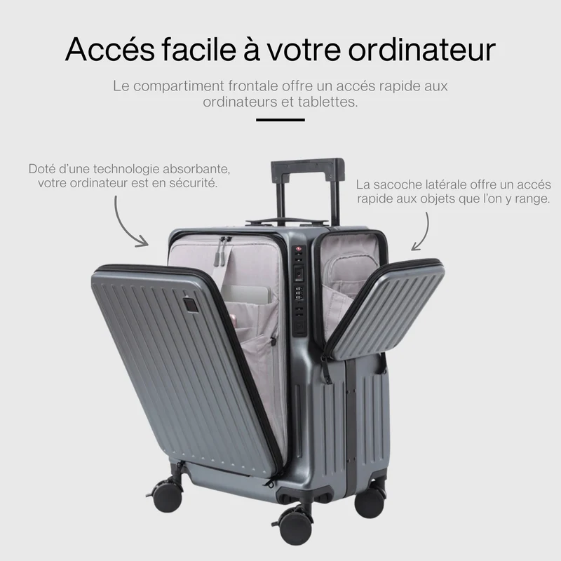 Valise Cabine Robuste | Composite 3 Couches Aluminium