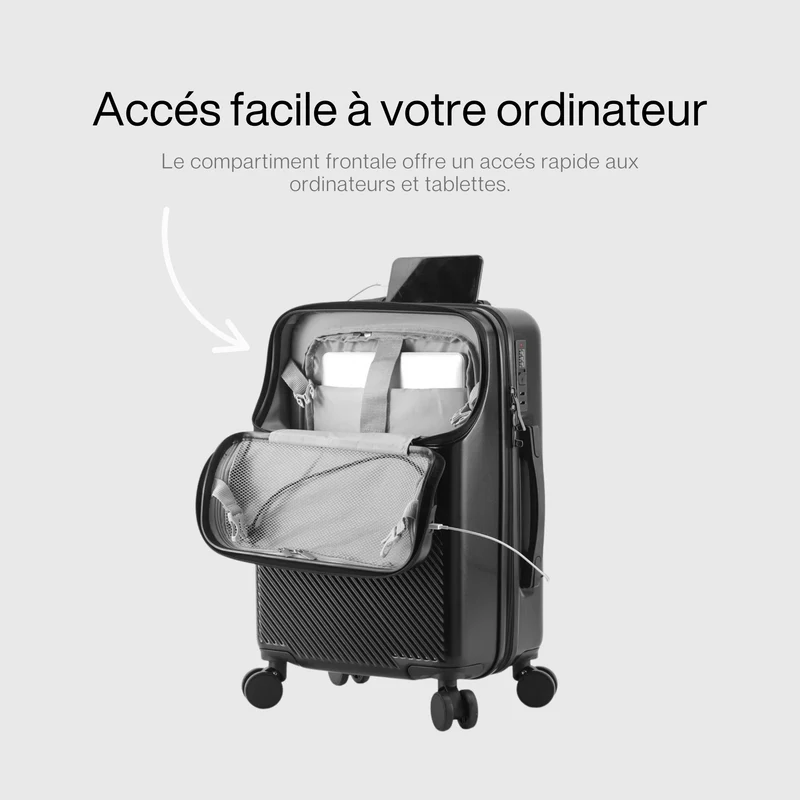 Valise Cabine Robuste Hublot | Composite Tricouche Pratique