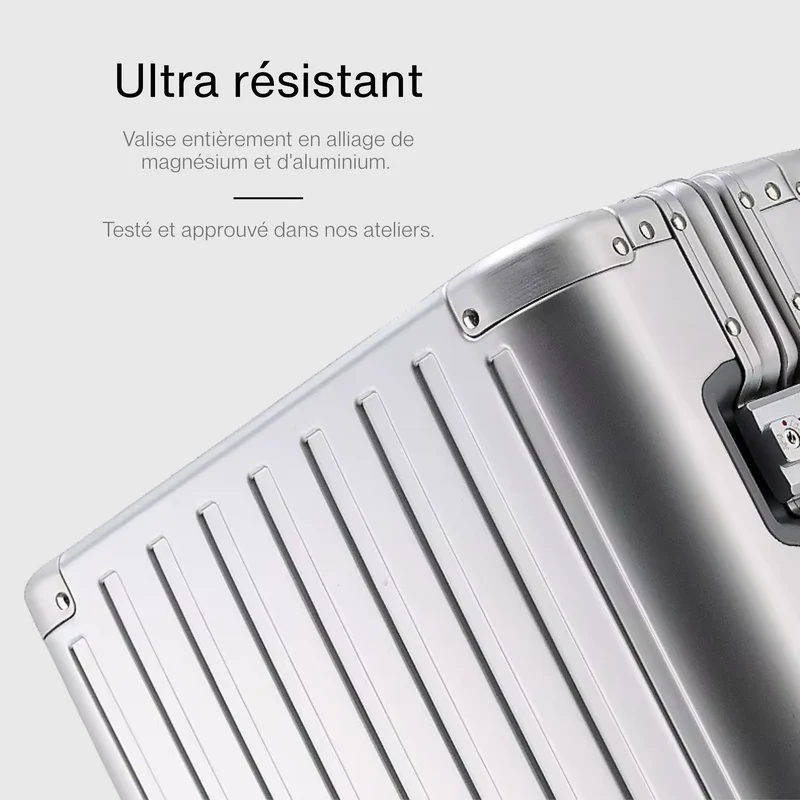 Valise Cabine Rigide 45l | Magnésium et Aluminium Robustes