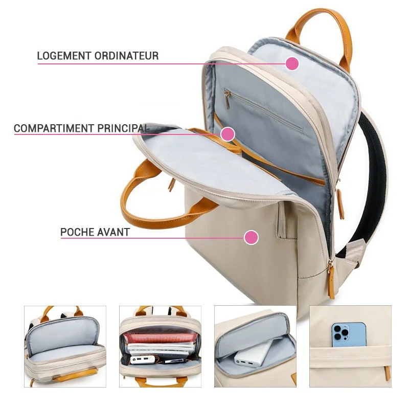 Kelsey sac ordinateur femme
