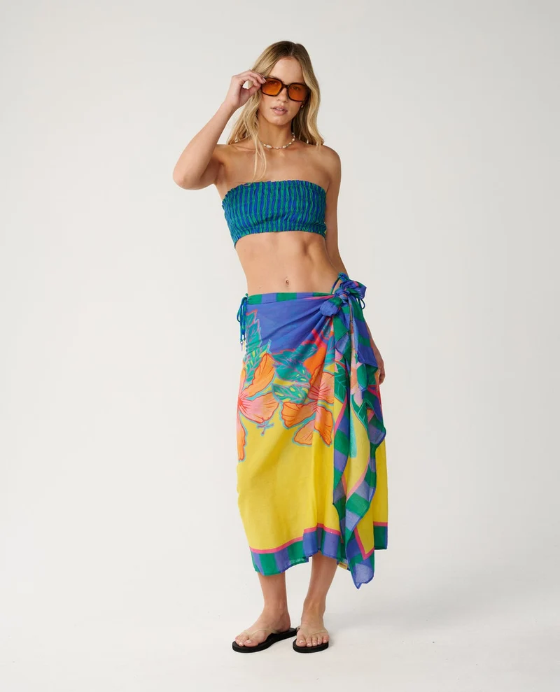 Bliss Stripe Shirred Bandeau