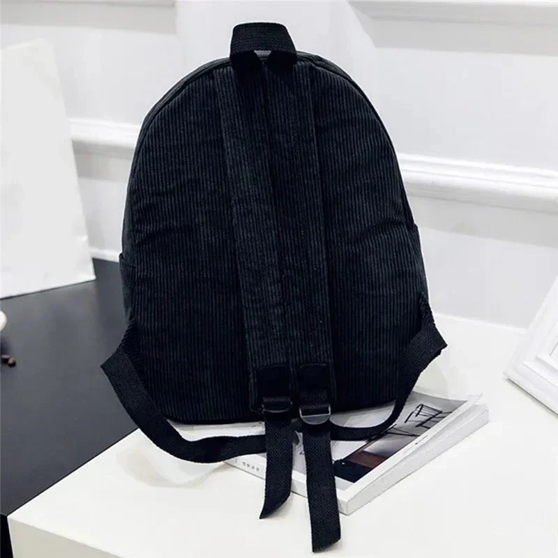 Sac à Dos Velours Côtelé | Poche Avant Zippée