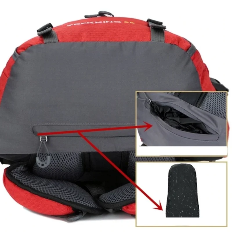 Sac à Dos Trekking 60l Léger | Sangles Ergonomiques et Imperméabilité