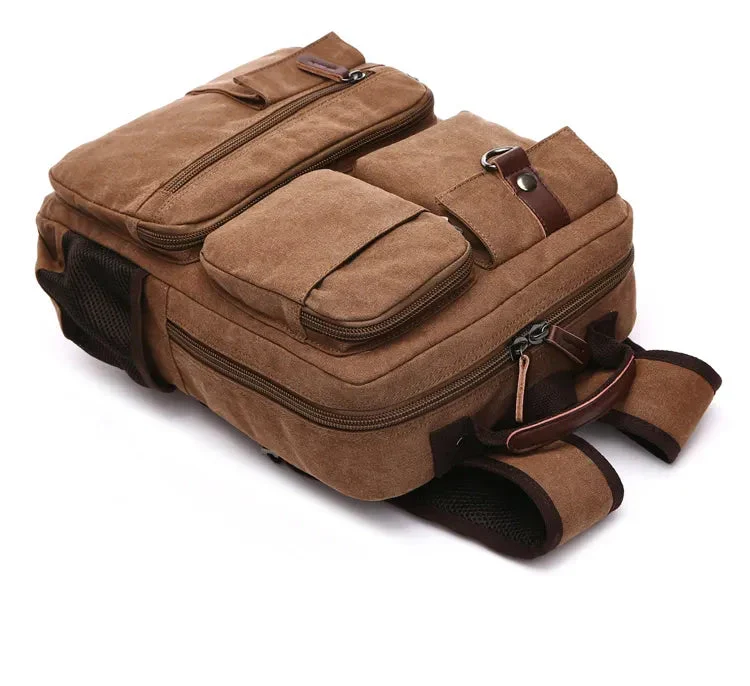 Sac à Dos Toile Vintage | Multi-Poches Rétro Canvas