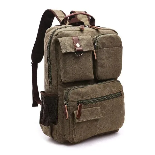 Sac à Dos Toile Vintage | Multi-Poches Rétro Canvas