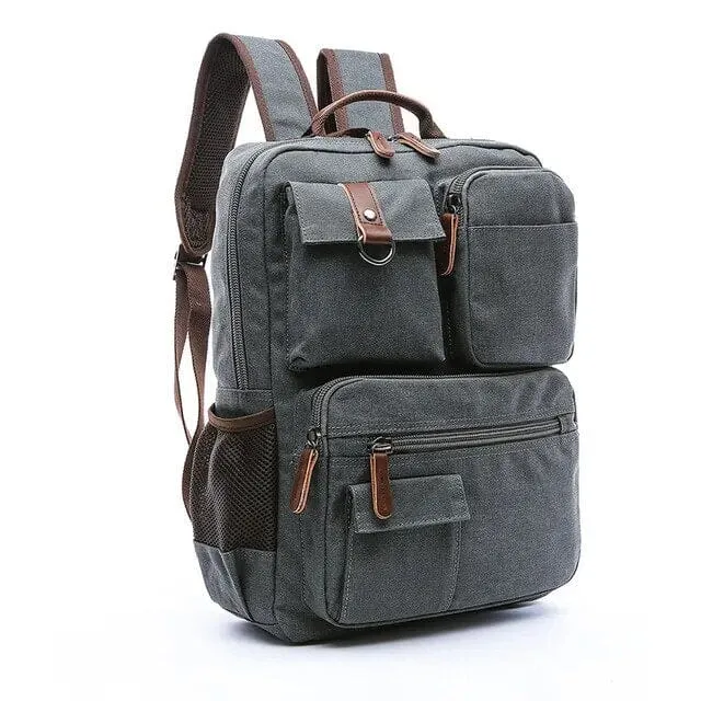 Sac à Dos Toile Vintage | Multi-Poches Rétro Canvas