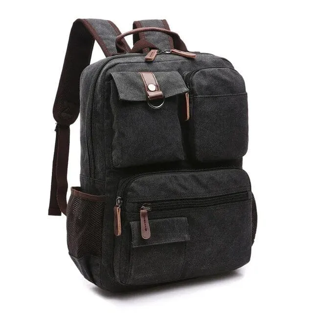 Sac à Dos Toile Vintage | Multi-Poches Rétro Canvas