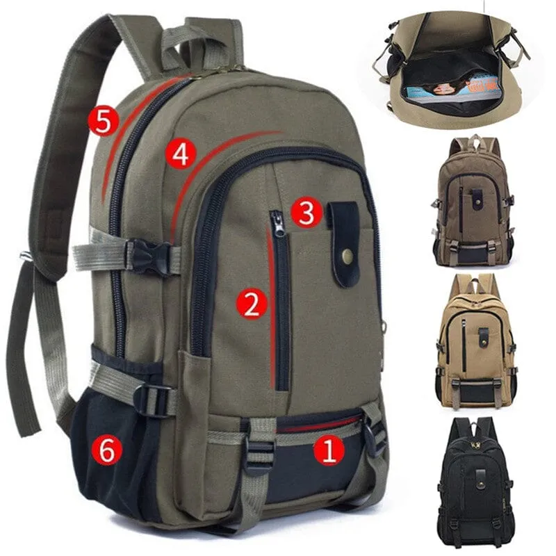 Sac à Dos Toile Canvas | Bretelles Ajustables et Spacieuses