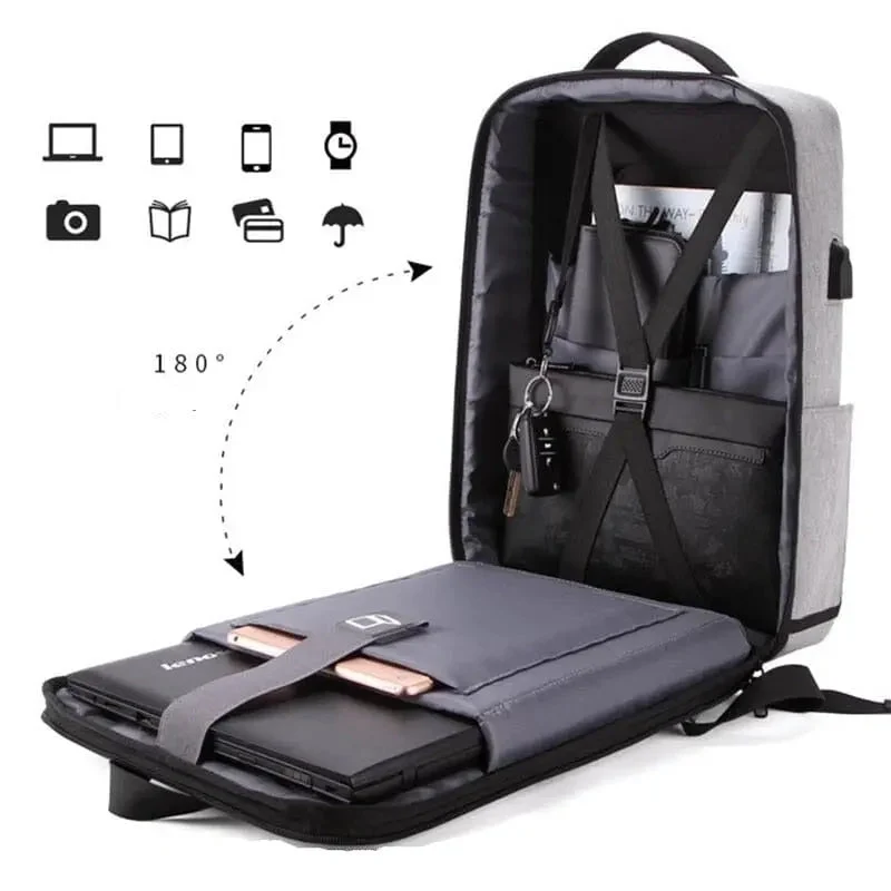 Sac à Dos Sécurisé Ordinateur | Serrure Code et Coque Rigide