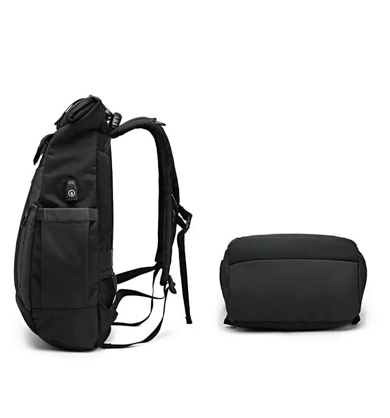 Sac à Dos Roll Top Usb | Grande Capacité et Port Intégré