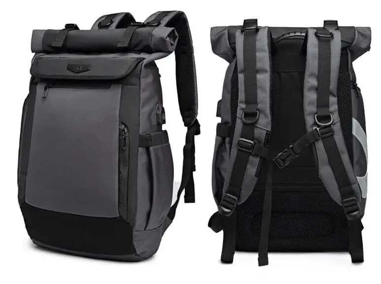 Sac à Dos Roll Top Usb | Grande Capacité et Port Intégré