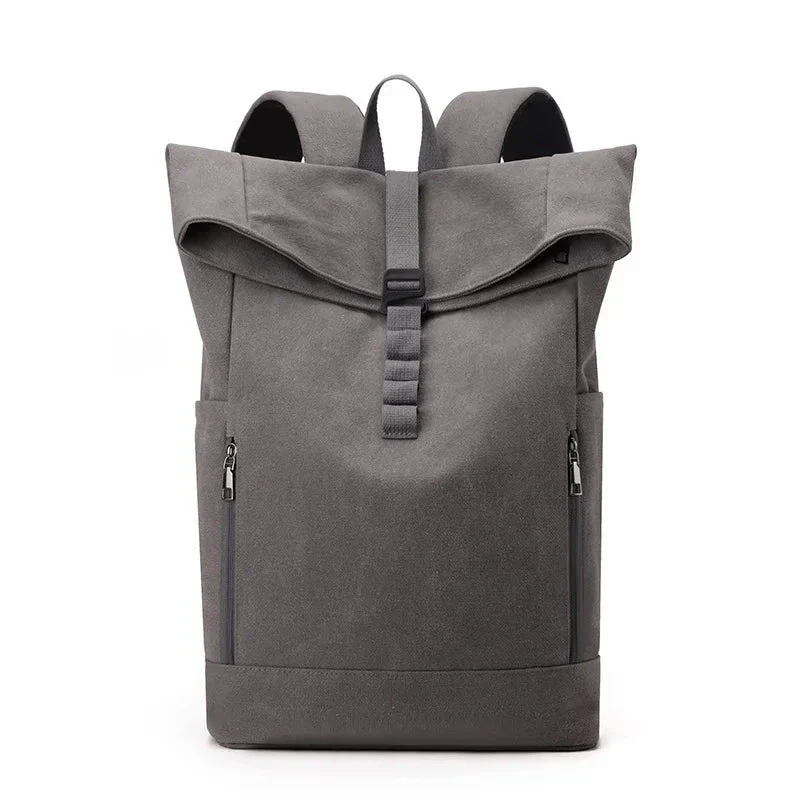 Sac à Dos Roll Top Toile | Compartiment Ajustable Sécurisé