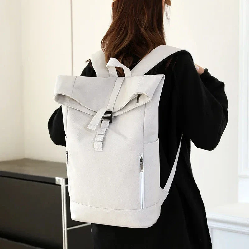 Sac à Dos Roll Top Toile | Compartiment Ajustable Sécurisé