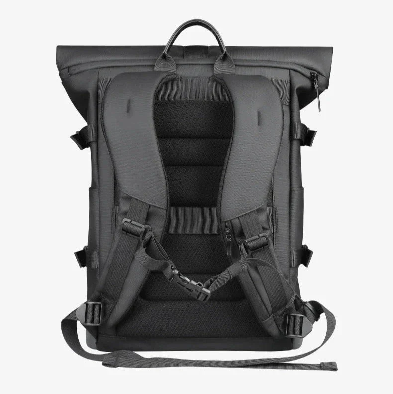 Sac à Dos Roll Top Ordinateur | Extensible Imperméable 17 Pouces