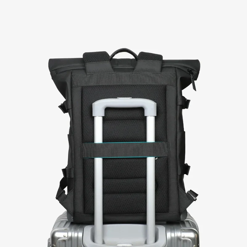 Sac à Dos Roll Top Ordinateur | Extensible Imperméable 17 Pouces